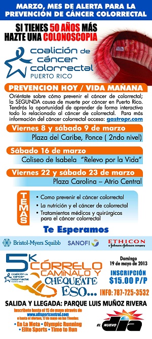 Marzo, mes de alerta para la prevencion de cancer colorectal